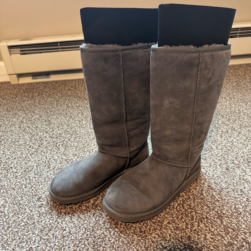 Tall Grey Ugg Boots